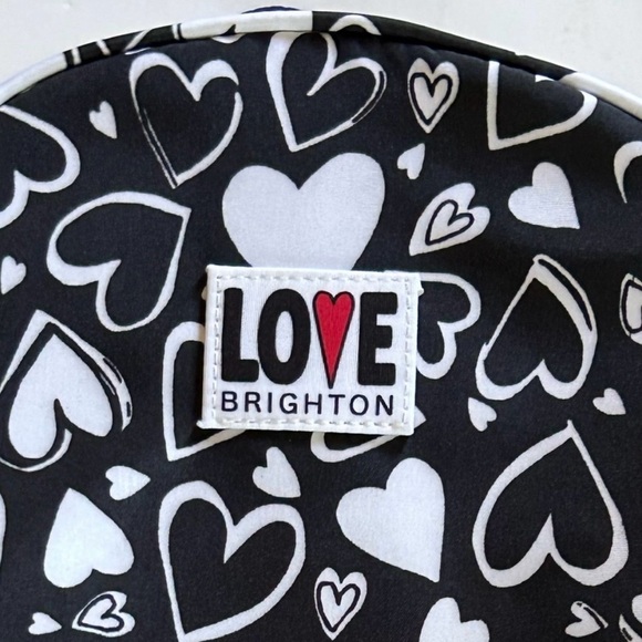 Brighton Black and White Heart Backpack New without tags. cute! Retails $150! - Picture 3 of 12